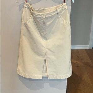 Prada Cream and Red Detail Skirt